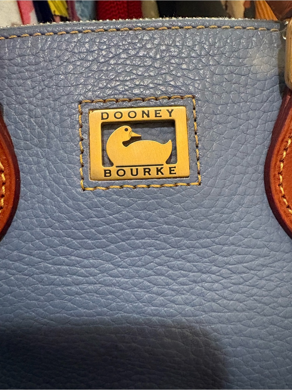 Dooney & Bourke | Denim Blue | Dillen Double Pocket Satchel - Picture 8 of 16